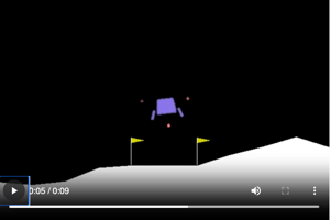 AI controlled Lunar Lander nailing a landing